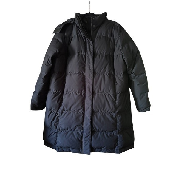 L.L.Bean DownTek Puffer Coat Women's XL Petite Faux Fur Hooded Winter Down - Picture 2 of 9